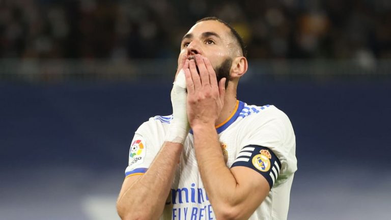 Real Madrid's French striker Karim Benzema