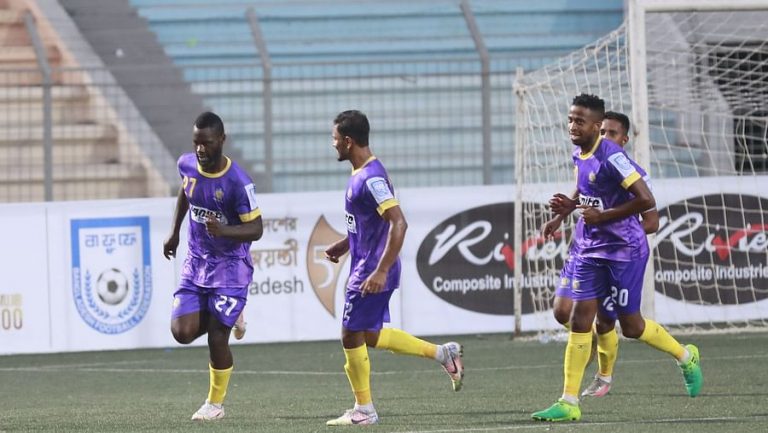 Celebration of Chittagong Abahani after Thank God goal