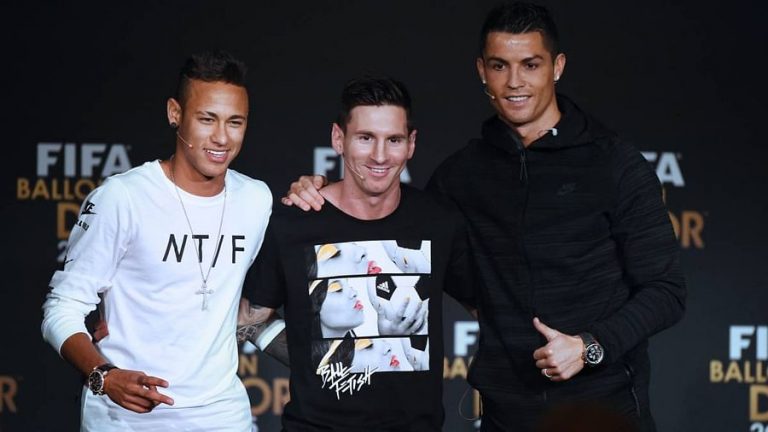 Neymar Lionel Messi and Cristiano Ronaldo together