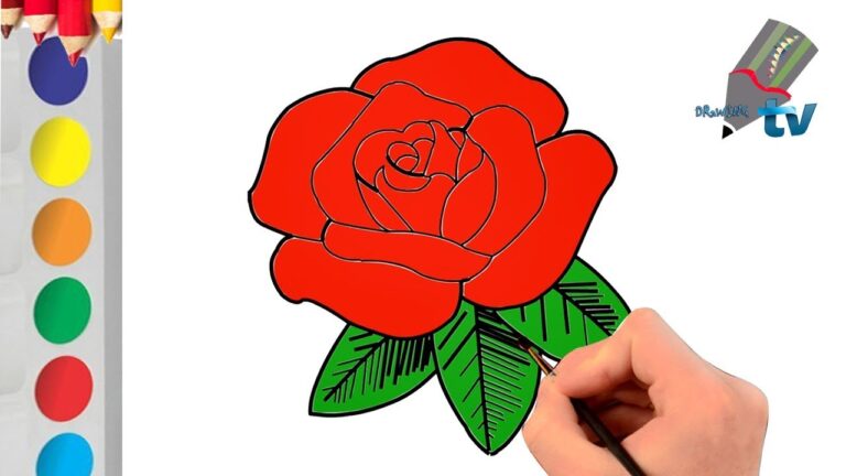 How to draw a rose