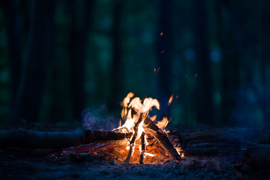 night campfire