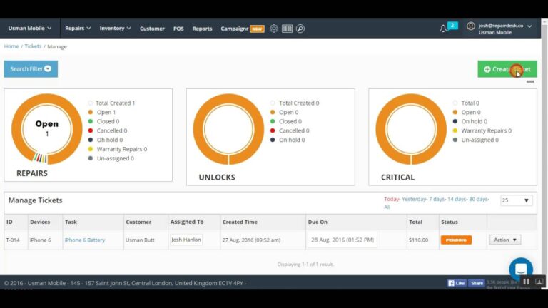 repair ticket management software