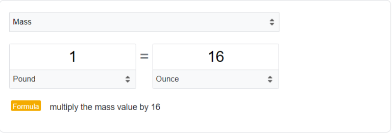 how many ounces in a pound
